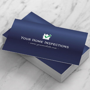 Home Inspections Real Estate Royal Blue Business Card