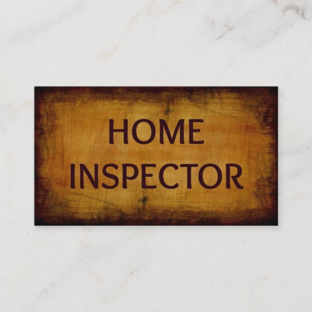 Home Inspector Business Card (Front)