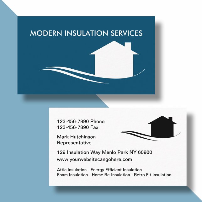 Home Insulation Construction Business Cards (Creator Uploaded)