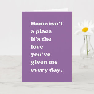 Home Is Love Quote Heartfelt Mum Card