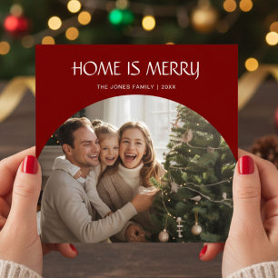 Home Is Merry Family Joy Christmas Card