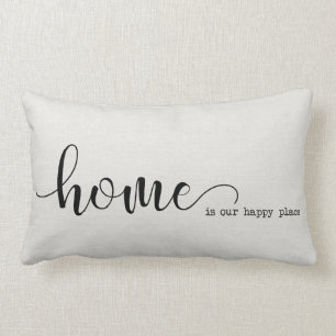 Home is our happy place lumbar cushion