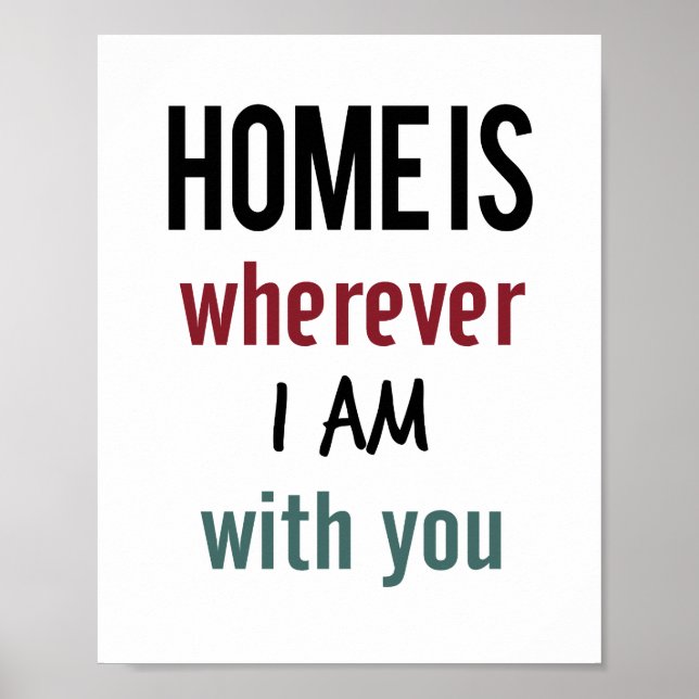 Home Is Poster  (standard picture frame size) (Front)