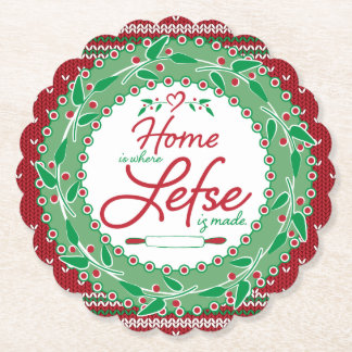 Home is Where Lefse is Made! Paper Coaster