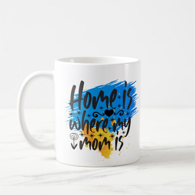 Home Is Where Mum Is  Coffee Mug (Left)