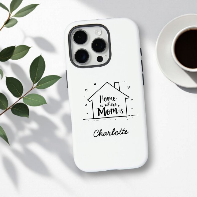 Home Is Where Mum Is | Cute Simple Mum Case-Mate iPhone Case (Creator Uploaded)