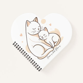 Home is Where Mum is - Mother Cat and Kitten Art P Notebook