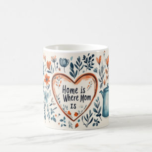 Home is Where Mum Is Mother’s Day Doodle Gift Coffee Mug