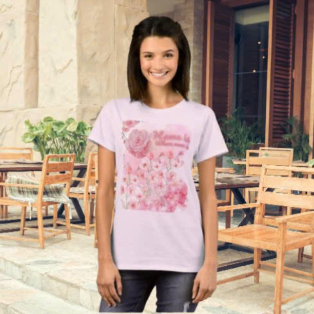 Home Is Where Mum Is T-Shirt – Romantic Pink Rose (Creator Uploaded)