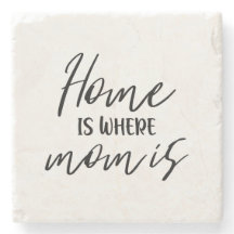 Home is where Mum is typography Quote Minimal