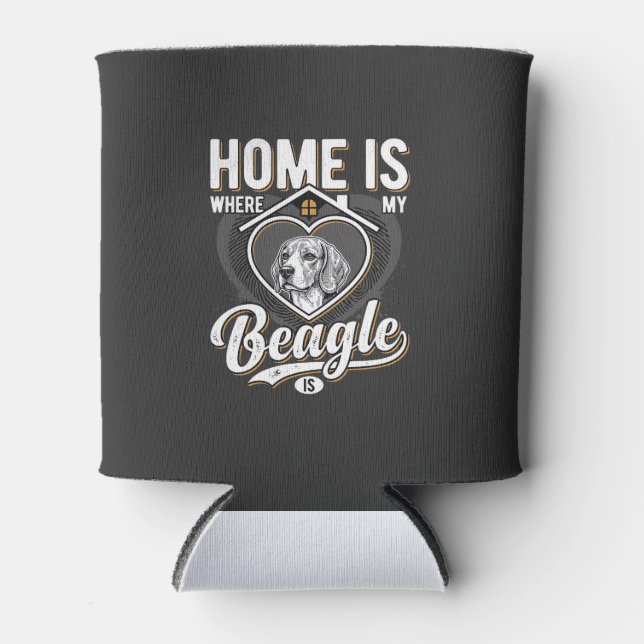 Home Is Where My Beagle Is_1 Can Cooler (Front)