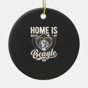 Home Is Where My Beagle Is_1 Ceramic Tree Decoration