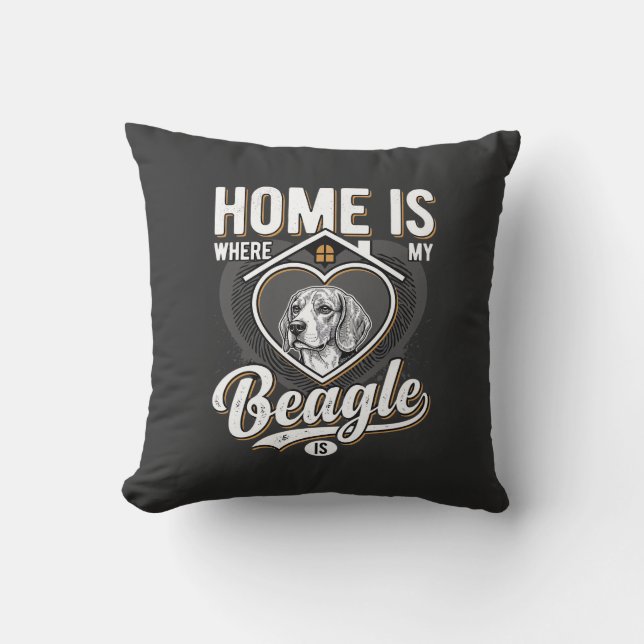 Home Is Where My Beagle Is_1 Cushion (Front)