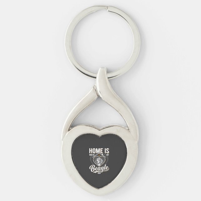 Home Is Where My Beagle Is_1 Key Ring (Front)