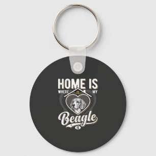 Home Is Where My Beagle Is_1 Key Ring