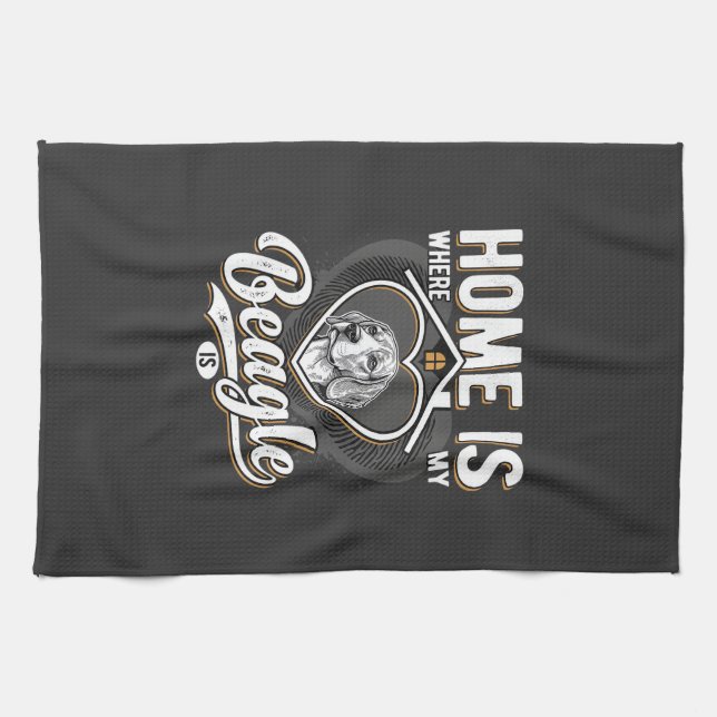 Home Is Where My Beagle Is_1 Tea Towel (Horizontal)