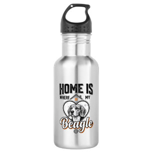 Home Is Where My Beagle Is Vintage Dog Design_1 532 Ml Water Bottle
