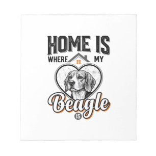 Home Is Where My Beagle Is Vintage Dog Design_1 Notepad