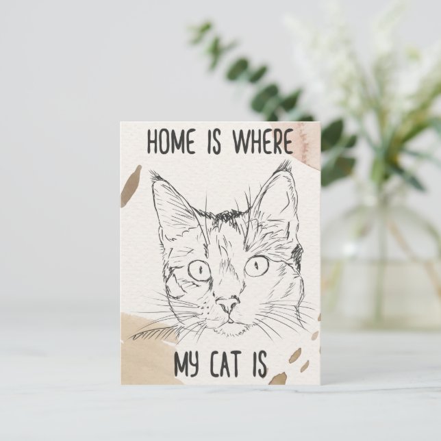Home Is Where My Cat Is, Home Is Where Cat Is Postcard (Standing Front)