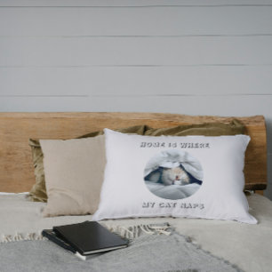 Home is where my cat naps custom photo pillowcase