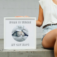 Home is where my cat naps custom photo
