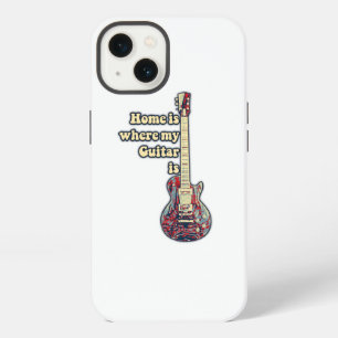 Home is where my guitar is. motivational words iPhone 13 case