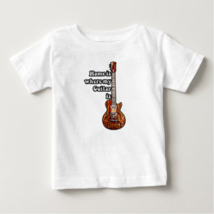 Home is where my guitar is. vintage colors guitar baby T-Shirt
