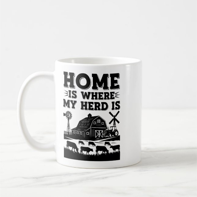 Home is Where My Herd Is Coffee Mug (Left)