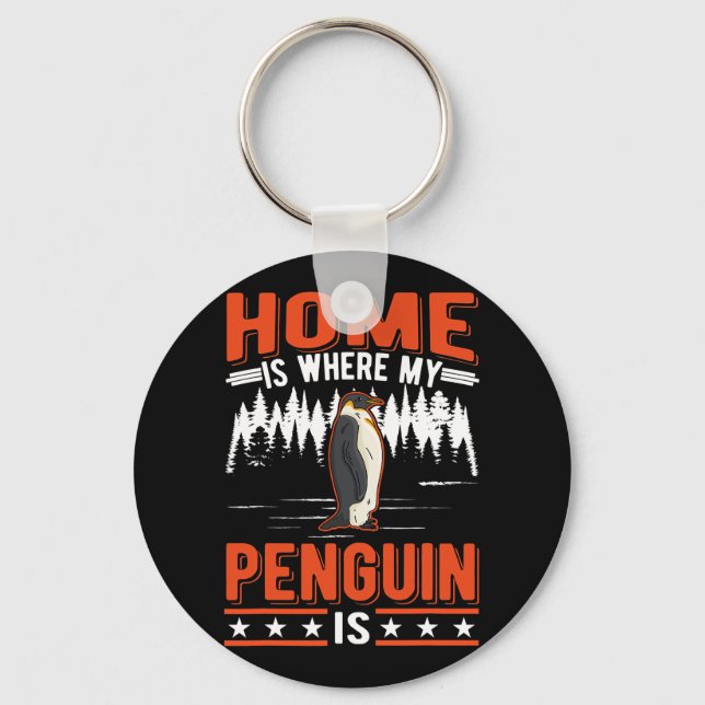 Home is where my Penguin is Penguin 28 Key Ring (Front)