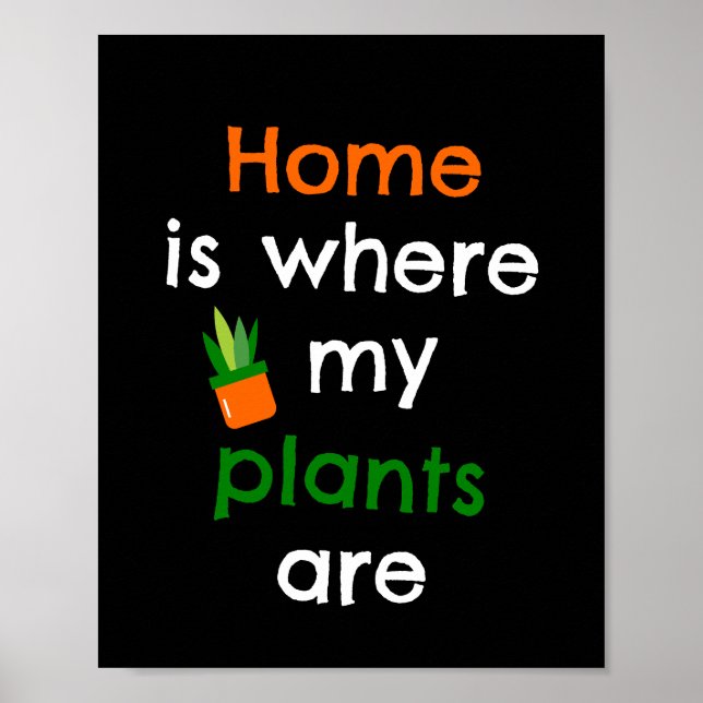 Home is where my plants are poster (Front)
