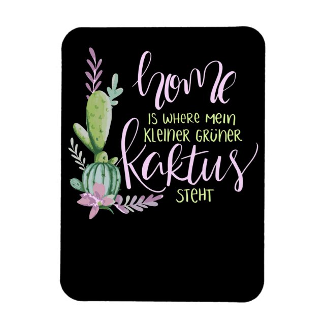 Home Is Where My Succulents Magnet (Vertical)