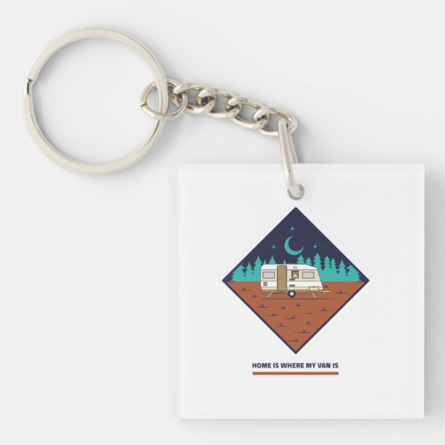 Home Is Where My Van Is  Key Ring (Front)