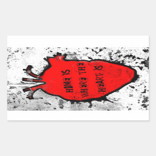 home is where the anatomical heart is rectangular sticker