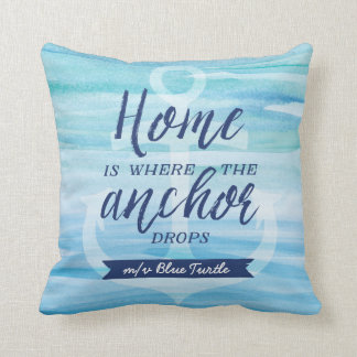 Home is Where the Anchor Drops (Personalised) Cushion