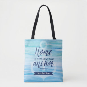 Home is Where the Anchor Drops (Personalised) Tote Bag