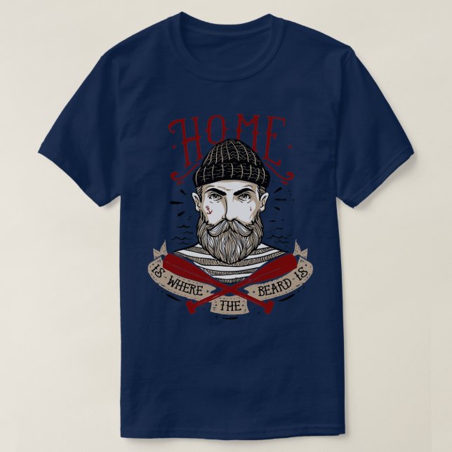Home is Where the Beard is T-Shirt (Design Front)
