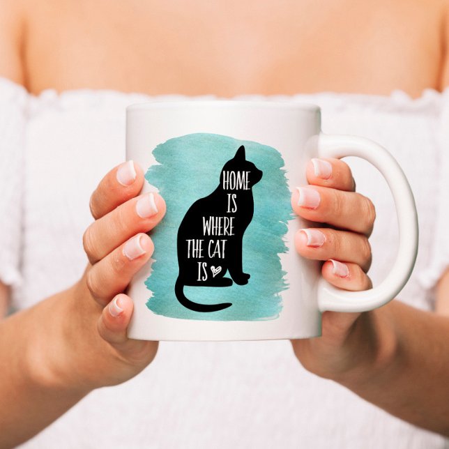 Home Is Where The Cat Is - Blue Coffee Mug (Creator Uploaded)