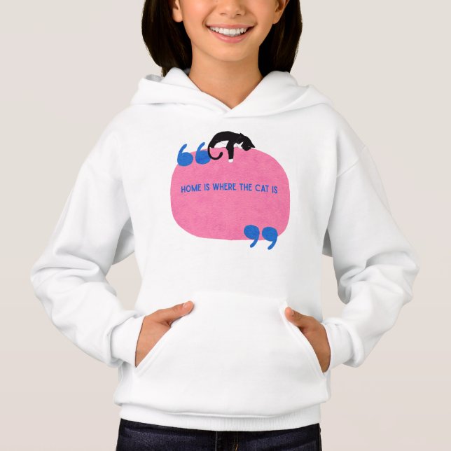 Home is Where the Cat Is | Cosy Cat Lover Hoodie  (Front)