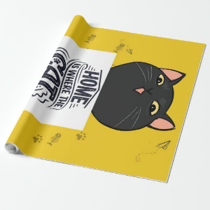 Home Is  Where The Cat Is   The Best Cat Owner Wrapping Paper
