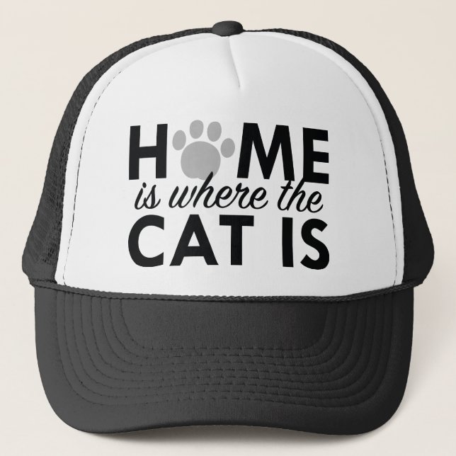 Home Is Where The Cat Is Trucker Hat (Front)