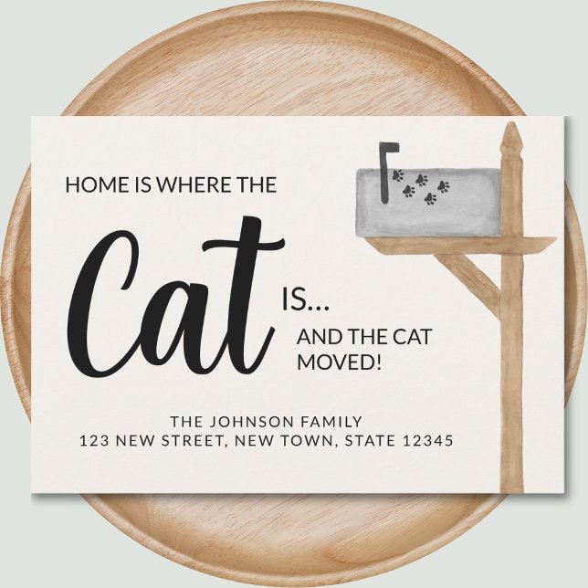 Home is Where The Cat Is We Have Moved Cat Moving Announcement (Creator Uploaded)