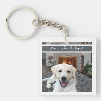 Home is where the dog is key ring