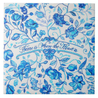 "Home is where the heart is"-6" x 6" Ceramic Tile