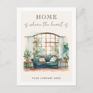 Home is Where the Heart is Cosy Realty Postcard