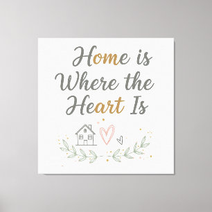 Home Is Where the Heart Is – Cosy Wall Art Quote