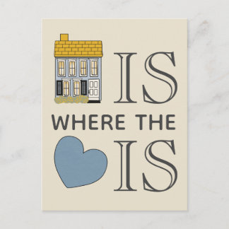 Home is Where the Heart is Moving Announcement Postcard