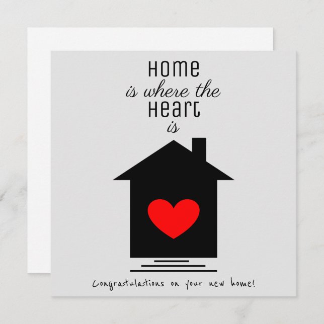 Home is Where the Heart Is - New Home Card (Front/Back)