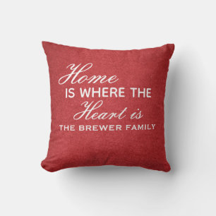 Home Is Where The Heart Is Personalised Pillow