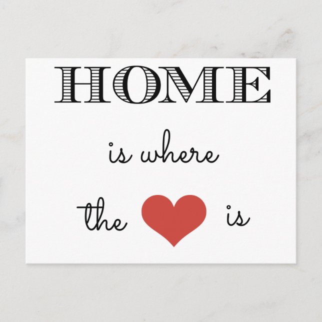 Home Is Where The Heart Is Postcard (Front)