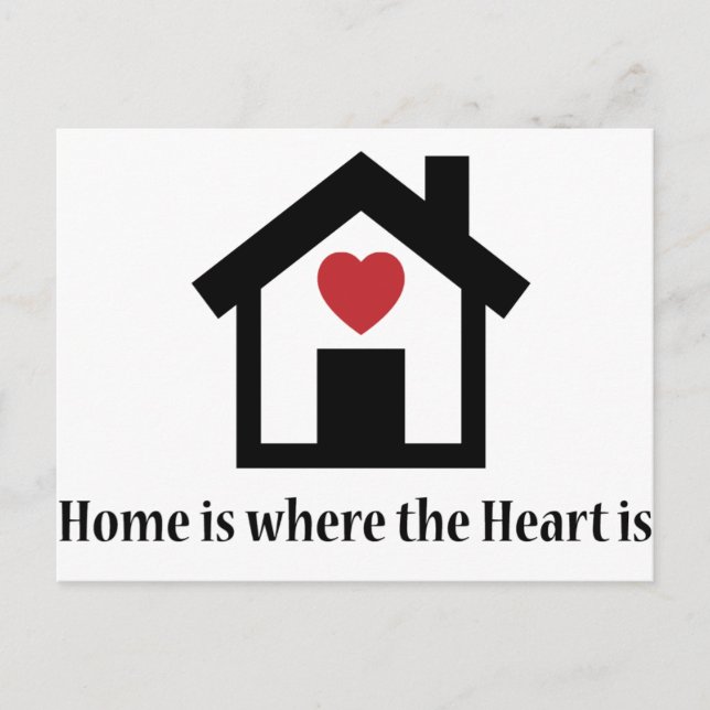 Home is where the heart is postcard (Front)